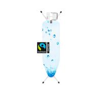 Brabantia - Ironing Board B - With Steam Iron Rest - Adjustable in Height - Non-Slip Rubber Feet - Cotton Cover with Foam Layer - Foldable - Ice Water