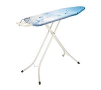 Brabantia - Ironing Board B - With Steam Iron Rest - Adjustable in Height - Non-Slip Rubber Feet - Cotton Cover with Foam Layer - Foldable - Ice Water - 124x38 cm
