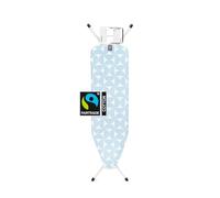 Brabantia - Ironing Board B - with Steam Iron Rest - Medium & Foldable - Adjustable Height - Non-Slip Feet Cotton Cover - Child & Transport Lock - Fresh Breeze - 124 x 38 cm