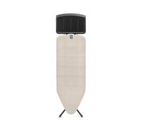Brabantia Ironing Board C, 124x45cm, Denim Grey, 100% Fairtrade Cotton Cover, Foldable, Adjustable Height, Steam Iron Rest, C2C Certified.