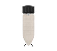 Brabantia Ironing Board C, 124x45cm - Denim Grey | 100% Fairtrade Cotton | Stable & Large Ironing Board | Foldable with Adjustable Height & Solid Steam Iron Rest | Fairtrade & C2C Certified