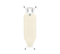 Brabantia Ironing Board C, 124x45cm - Ecru | 100% Fairtrade Cotton | Stable & Large Ironing Board | Foldable with Adjustable Height & Solid Steam Iron Rest | Fairtrade & C2C Certified