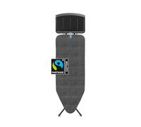 Brabantia Ironing Board C, Denim Black, 124 x 45 cm | Extra Large Steam Iron Rest, Adjustable Height, Non-Slip Rubber Feet, Cotton Cover with Foam Layer, Foldable XL Unit