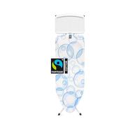 Brabantia - Ironing Board C - Extra Large Steam Iron Rest - Adjustable in Height - Non-Slip Rubber Feet - Triple Layer Cotton Cover - Foldable XL Unit - Bubbles - 124x45 cm