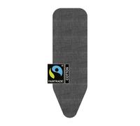 Brabantia Ironing Board Cover B 124x38 cm ? Denim Black | 100% Cotton Top Layer with 8mm Foam Padding for Size B Ironing Boards | Durable, Washable,