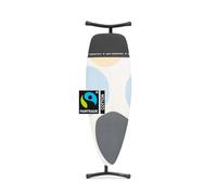 Brabantia - Ironing Board D - Integrated Steam Iron Rest - Adjustable Height with Transport Lock - Non-Slip Rubber Feet - Cotton Cover with Foam Layer - Foldable XL Unit - Spring Bubbles - 135x45 cm