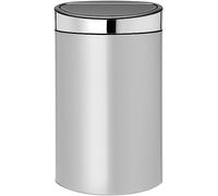 Brabantia Kitchen Touch Bin, Metallic Grey, 40 L