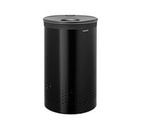 Brabantia Laundry Bin, 60L, Plastic Lid - Matt Black