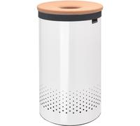 Brabantia - Laundry Bin - Cork Lid - Portable Laundry Bag Inside - Quick-drop Opening - Basket with Ventilation Holes - Non-Scratching Bottom -