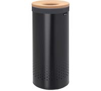 Brabantia - Laundry Bin - Cork Lid - Portable Laundry Bag Inside - Quick-drop Opening - Basket with Ventilation Holes - Non-Scratching Bottom -