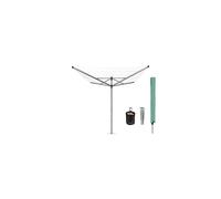 Brabantia - Lift-O-Matic - 50 Metres of Clothes Line - Adjustable in Height - UV-Resistant & Non-Slip Lining - Umbrella System - with Ground Spike 45