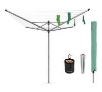Brabantia Lift-O-Matic 50M Rotary Airer with Ground Spike & Cover