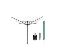 Brabantia Lift-O-Matic Rotary 50M Airer With Accessories Ilver