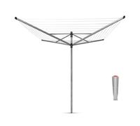 Brabantia Lift-O-Matic Silver Effect Steel 4 Arm Garden Rotary Airer, 40M