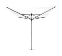 Brabantia Lift-O-Matic Silver Effect Steel 4 Arm Garden Rotary Airer, 50M