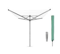 Brabantia Lift-O-Matic Silver Effect Steel 4 Arm Garden Rotary Airer, 60M