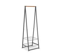 Brabantia - Linn Clothes Rack, Small - Multi-functional Hanging space - Airing or Drying Shelves - Hangs up to 16 items - Stable Space Saver - Non-slip Base - Free Standing - Easy to Assemble - Grey