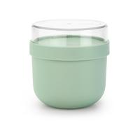 Brabantia - Make & Take Breakfast Bowl 0.5L - with Screw-On Ingredients Container (180 ml) - Leakproof - Large Opening - Suitable for Freezer - Dishwasher & Microwave Safe - Jade Green