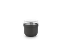 Brabantia - Make & Take Breakfast Bowl 0.5L - with Screw-On Ingredients Container (180 ml) - Leakproof - Large Opening - Suitable for Freezer - Dishwasher & Microwave Safe - Dark Grey