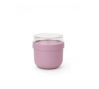 Brabantia Make & Take Breakfast Bowl 0.5L, with Screw-On Ingredients Food Container (180 ml), Leakproof Bowl with Lid, Large Opening, Suitable for Freezer, Dishwasher & Microwave Safe, Lilac Pink