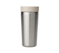 Brabantia - Make & Take Insulated Cup with Smart Click Lid, Stainless Steel Cup Keeps Drinks Hot for 6 Hours, Cold for 8 Hours, Leak-Proof Travel Mug - Soft Beige, 0.36L
