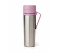 Brabantia - Make & Take Insulated Flask with Belt-Clip, Keeps Drinks Hot for 6 Hours or Cold for 12 Hours, Dishwasher Safe Leak-Proof Flask - Lilac Pink, 0.5L