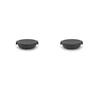 Brabantia - Make & Take Lunch Bowl 1L - Compact Flat Design - Airtight Closure - Leakproof - Lid with Clips - Suitable for Freezer - Dishwasher & Microwave Safe - Dark Grey (Pack of 2)