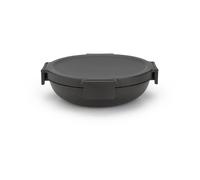 Brabantia Make & Take Lunch Box 1L - Compact flat, airtight & leakproof - Dark grey