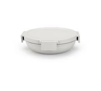 Brabantia - Make & Take Lunch Bowl 1L - Compact Flat Design - Airtight Closure - Leakproof - Lid with Clips - Suitable for Freezer - Dishwasher & Microwave Safe - Light Grey