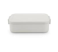 Brabantia - Make & Take Lunch Box - Medium Volume (1.1L) - BPA-Free - Lid with Clips - Suitable for Freezer - Dishwasher & Microwave Safe - Light Grey - 20 x 13.5 x 5.5 cm