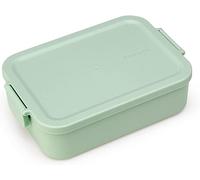Brabantia - Make & Take Lunch Box - Medium Volume (1.1L) - BPA-Free - Lid with Clips - Suitable for Freezer - Dishwasher & Microwave Safe - Jade Green - 20 x 13.5 x 5.5 cm