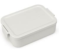 Brabantia - Make & Take Lunch Box - Medium Volume (1.1L) - BPA-Free - Lid with Clips - Suitable for Freezer - Dishwasher & Microwave Safe - Light Grey - 20 x 13.5 x 5.5 cm