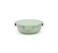 Brabantia - Make & Take Salad Bowl 1.3L - Removable Tray for Toppings & Dressing - Airtight Closure - Leakproof - Secure Click Closing - Suitable for Freezer - Dishwasher & Microwave Safe - Jade Green