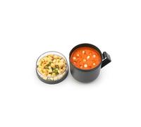 Brabantia - Make & Take Soup Mug 0.6L - with Screw-On Toppings Container (180 ml) & Handle - Leakproof - Large Opening - Suitable for Freezer - Dishwasher & Microwave Safe - Dark Grey