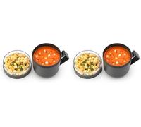 Brabantia - Make & Take Soup Mug 0.6L - with Screw-On Toppings Container (180 ml) & Handle - Leakproof - Large Opening - Suitable for Freezer - Dishwasher & Microwave Safe - Dark Grey (Pack of 2)