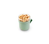 Brabantia - Make & Take Soup Mug 0.6L - with Screw-On Toppings Container (180 ml) & Handle - Leakproof - Large Opening - Suitable for Freezer - Dishwasher & Microwave Safe - Jade Green
