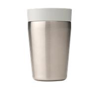 Brabantia - Make & Take Insulated Cup with Smart Click Lid, Keeps Drinks Hot for 3 Hours, Cold for 6 Hours, Leak-Proof Travel Mug - Light Grey, 0.2L