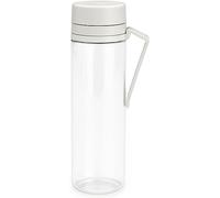 Brabantia - Make & Take Water Bottle with Strainer 0.5L - Travel Drinking Bottle with Handle & Fruit Sieve - Leakproof - Infuser - Easy Filling - Transparent - Dishwasher Safe - Light Grey