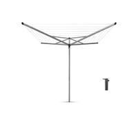 Brabantia 4 Arm Metallic Grey Rotary Airer, 50M