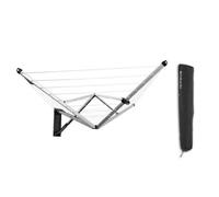 Brabantia Metallic Grey Wall-Mounted Laundry Airer, 24M
