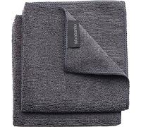 Brabantia 118029 Microfibre Cleaning Cloths (x 2), Machine Washable, Dark Grey