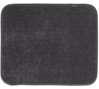 Brabantia Microfibre Dish Drying Mat, Absorbent, Dark Grey, 47x40cm | Quick-Drying, Absorbs 7x Its Weight In Water, Machine Washable, Easy Storage