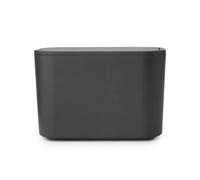Brabantia - Mindset Bathroom Waste Caddy - Ideal for Small Waste - Removable Swing Lid - Easy to Clean - Non Scratching - Corrosion Resistant - Dark