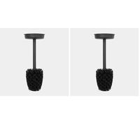 Brabantia - Mindset Replacement Toilet Brush - Fits Mindset Toilet Butler and Mindset Toilet Brush Holder - Protective Steel Handle - Corrosion Resistant - Bathroom Accessory Infinite Grey (Pack of 2)