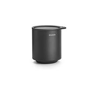 Brabantia - Mindset Storage Pot - Ideal for Organising Small Items - Hygienic Soft-Touch Lid - Corrosion Resistant - Easy to Clean - Bathroom Accessory - Infinite Grey - 9.5 x 8 x 9.5 cm