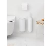 Brabantia - Mindset Toilet Accessory Set - Toilet Brush, Roll Holder and Roll Dispenser - Hygienic Bristle Brush - Corrosion Resistant - Fixing Materials Included - Bathroom Set of 3 - Fresh White