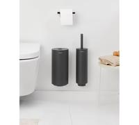 Brabantia - Mindset Toilet Accessory Set - Toilet Brush, Roll Holder and Roll Dispenser - Hygienic Bristle Brush - Corrosion Resistant - Fixing Materials Included - Bathroom Set of 3 - Infinite Grey