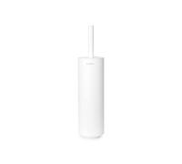 Brabantia - Mindset Toilet Brush & Holder - Hygienic Silicone Brush - Cleans Under the Rim - Protective Steel Handle - Corrosion Resistant - Bathroom Accessory - Fresh White - 42 x 11 x 9.6 cm