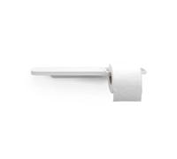 Brabantia - Mindset Toilet Roll Holder with Shelf - Fits All Regular Roll Sizes - Wall-Mounted - Corrosion Resistant - Bathroom Accessory - Fixing Materials Included - Fresh White - 4.5 x 9 x 42 cm
