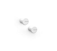 Brabantia - Mindset Towel Hooks - Ideal for Bathroom, Toilet or Kitchen - Holds Up to 2 kg - Corrosion Resistant - Fixing Materials Included - Set of 2 - Fresh White - 2.1 x 2.3 x 2.1 cm